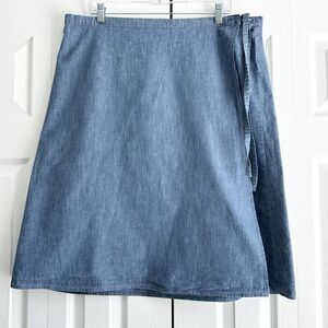 J. Crew Factory Blue Midi Skirt